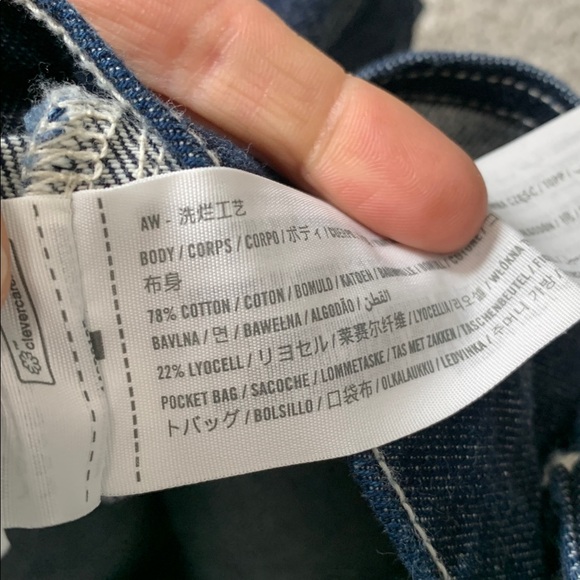 Abercrombie and Fitch Denim Mid Rise Faux Wrap Skirt Size 30 - Picture 8 of 8